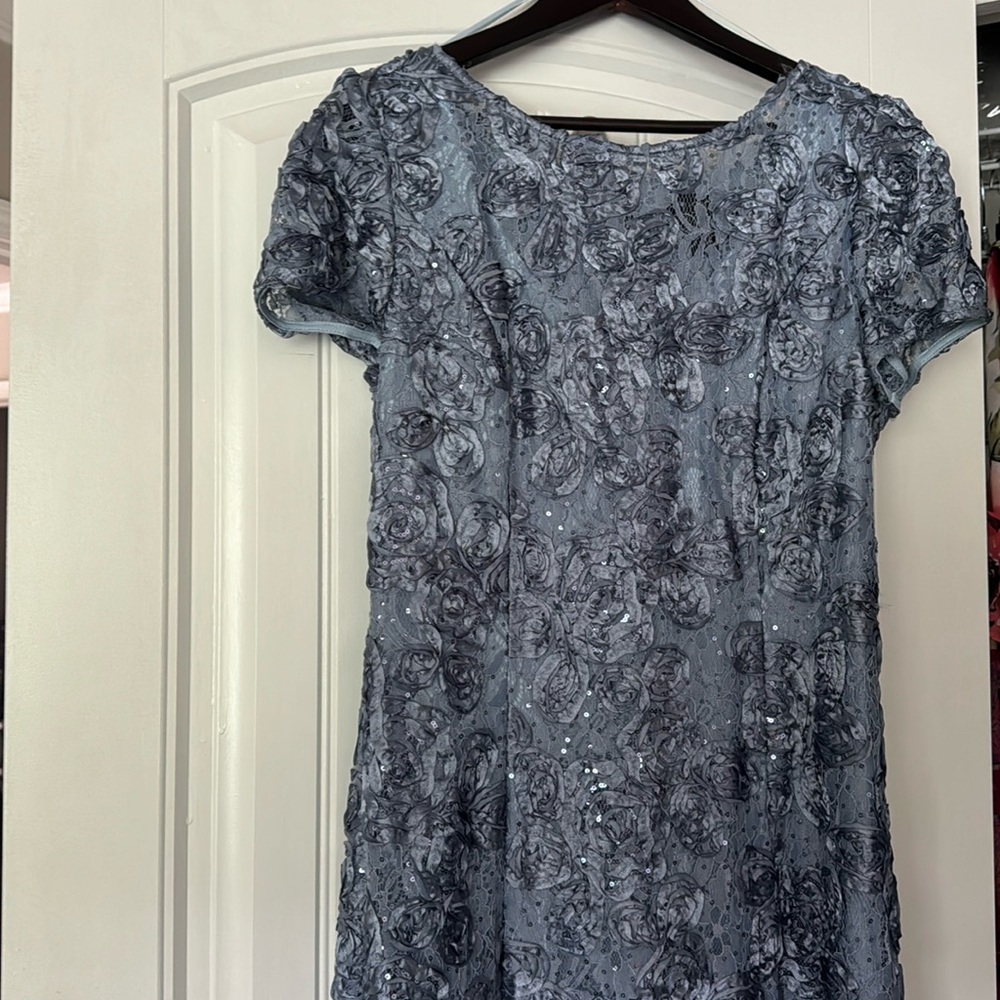 Mother of the bride gown. Long. Sequin lace.